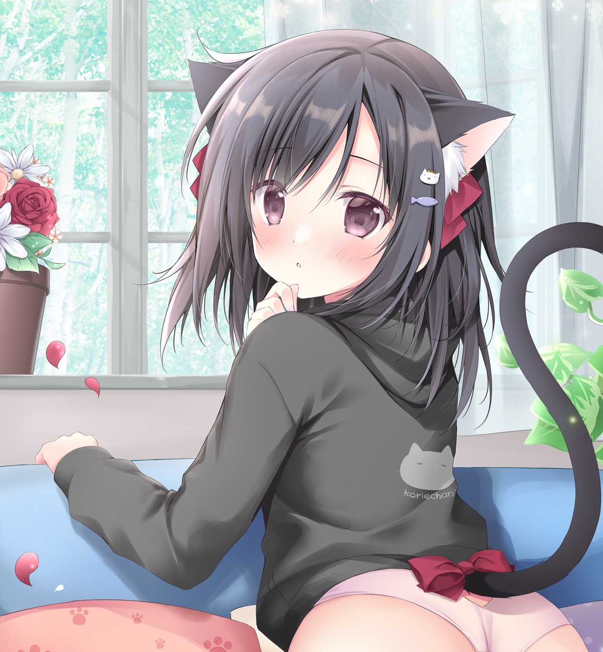 animal_ears ass korie_riko nekomimi pantsu tail