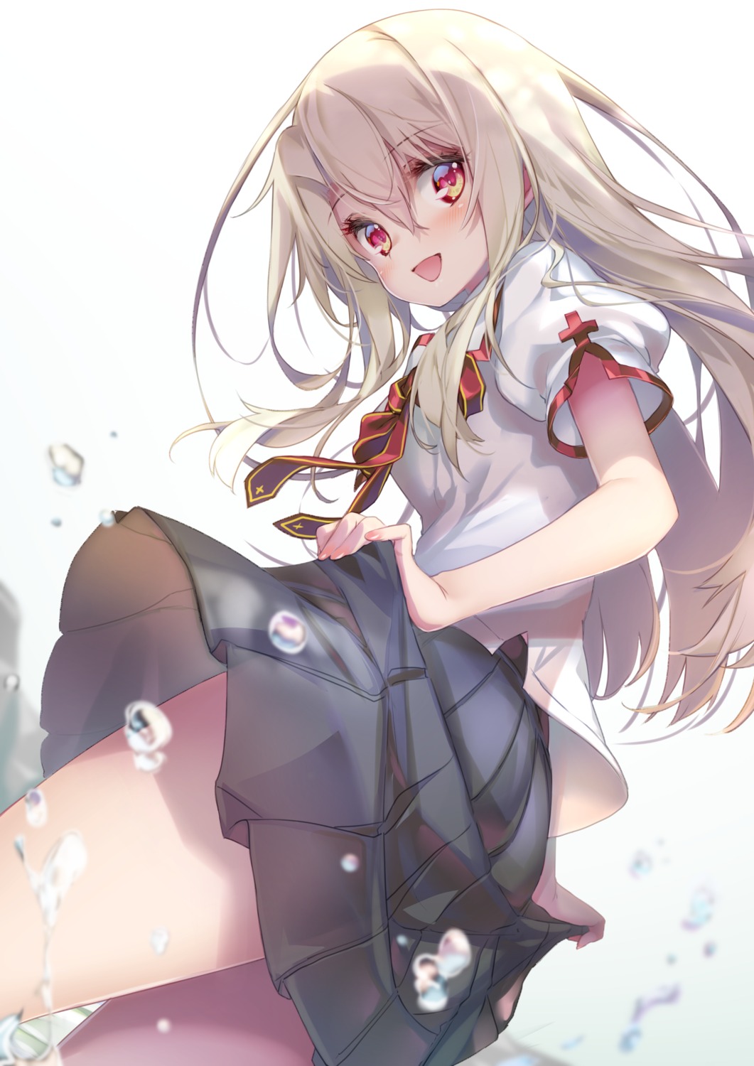 fate/kaleid_liner_prisma_illya fate/stay_night hong_(white_spider) illyasviel_von_einzbern seifuku skirt_lift