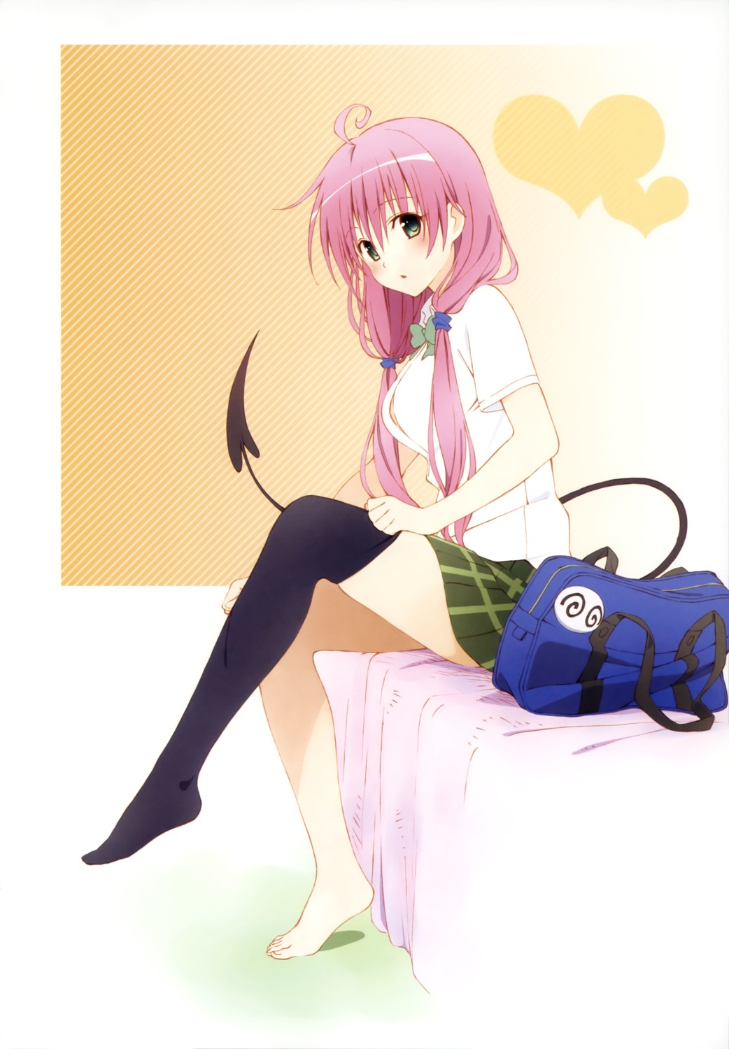 lala_satalin_deviluke seifuku tail thighhighs to_love_ru undressing