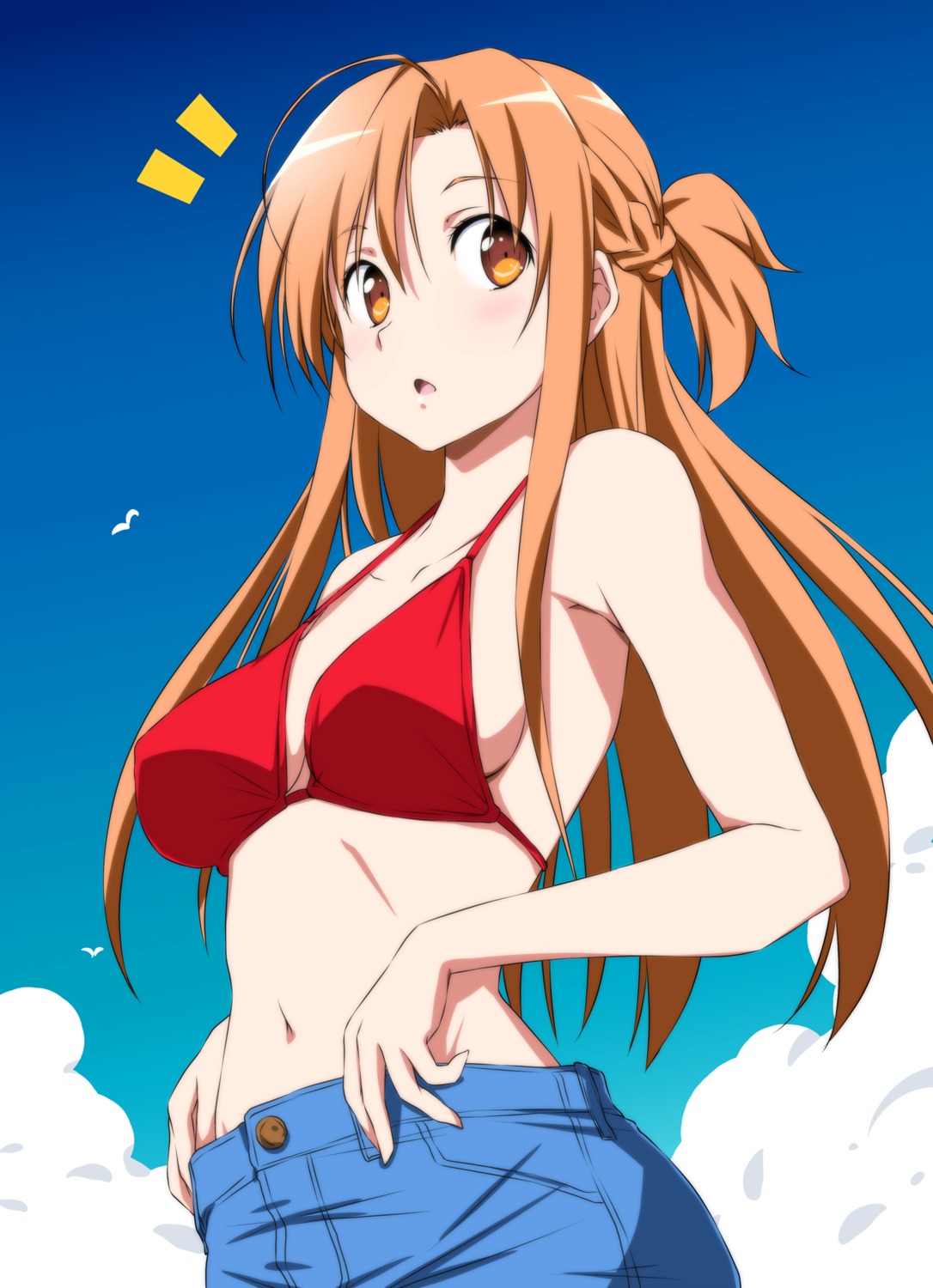 asuna_(sword_art_online) bikini_top nori_tamago swimsuits sword_art_online