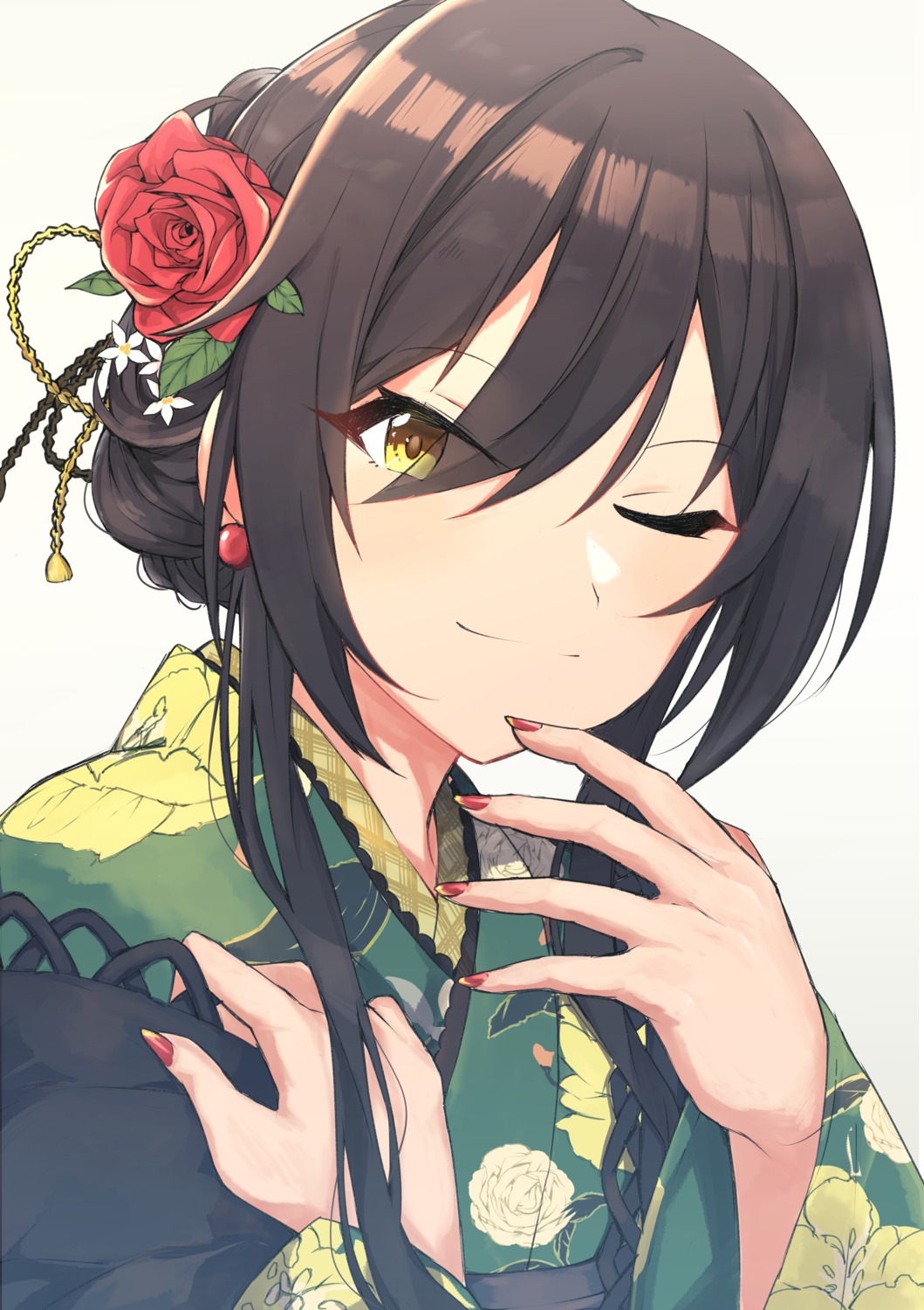 hanetsuka japanese_clothes shirase_sakuya the_idolm@ster the_idolm@ster_shiny_colors