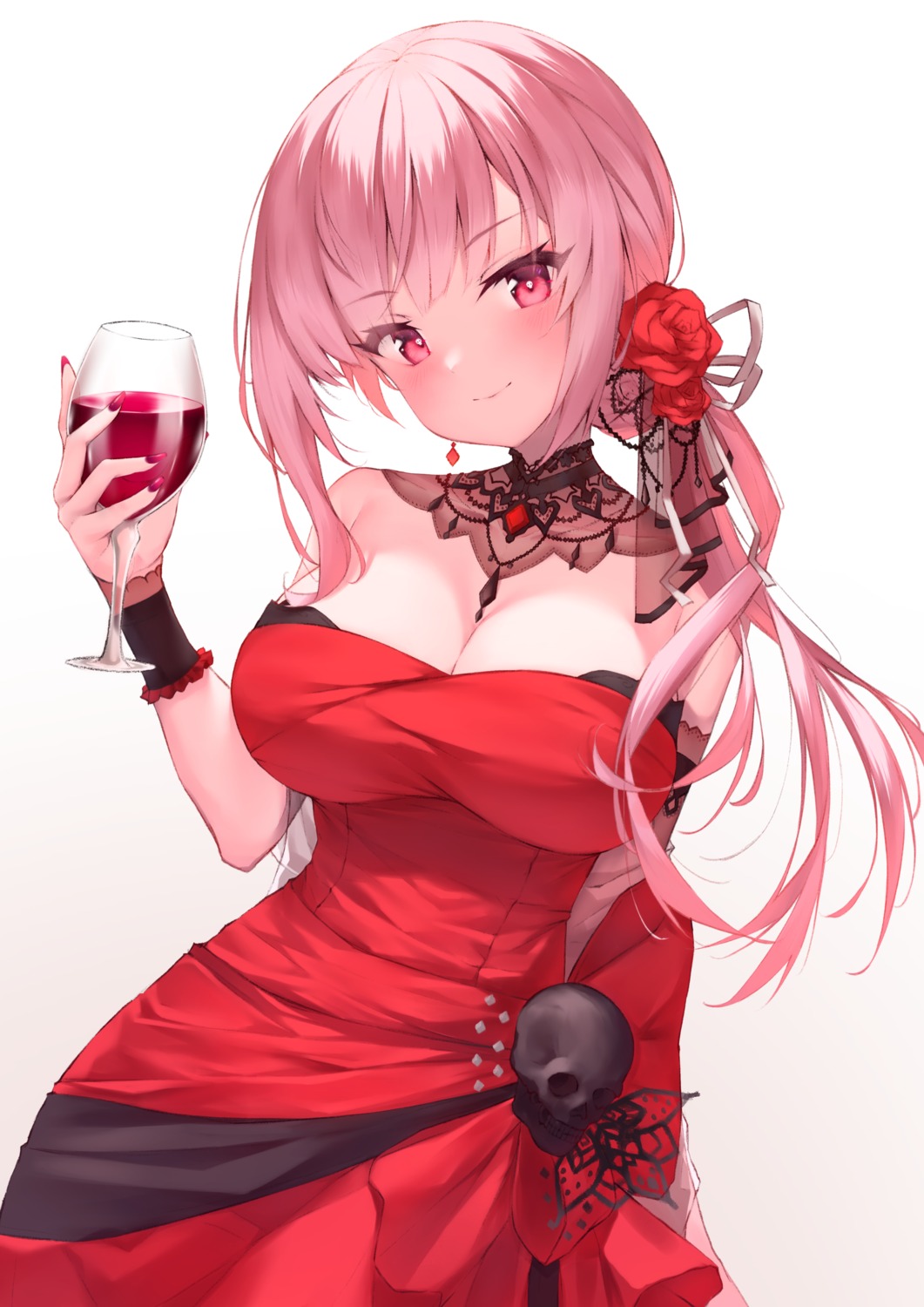 cleavage dress hololive hololive_english ijac_ray mori_calliope no_bra