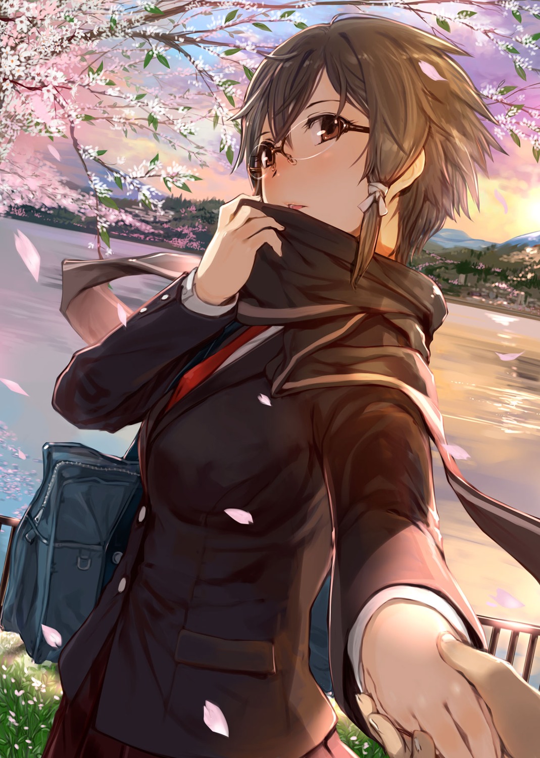 asada_shino megane mikazuki_akira seifuku sword_art_online sword_art_online_ii