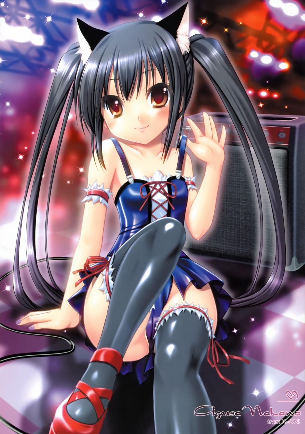 alto_seneka animal_ears k-on! nakano_azusa nekomimi rusty_soul thighhighs venom