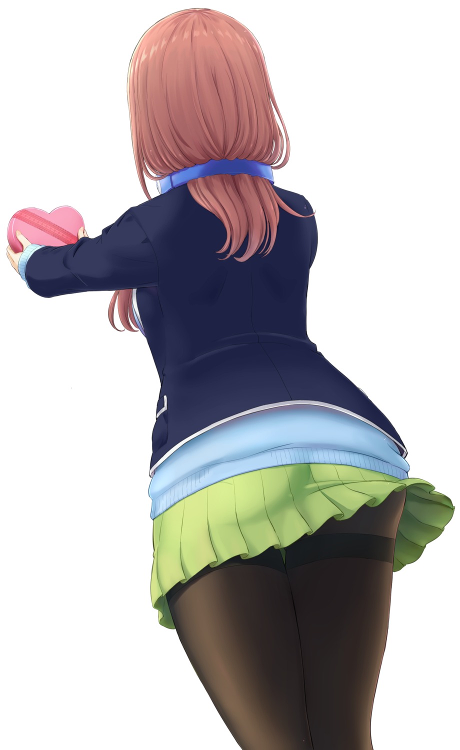 5-toubun_no_hanayome inanaki_shiki nakano_miku pantyhose seifuku skirt_lift sweater