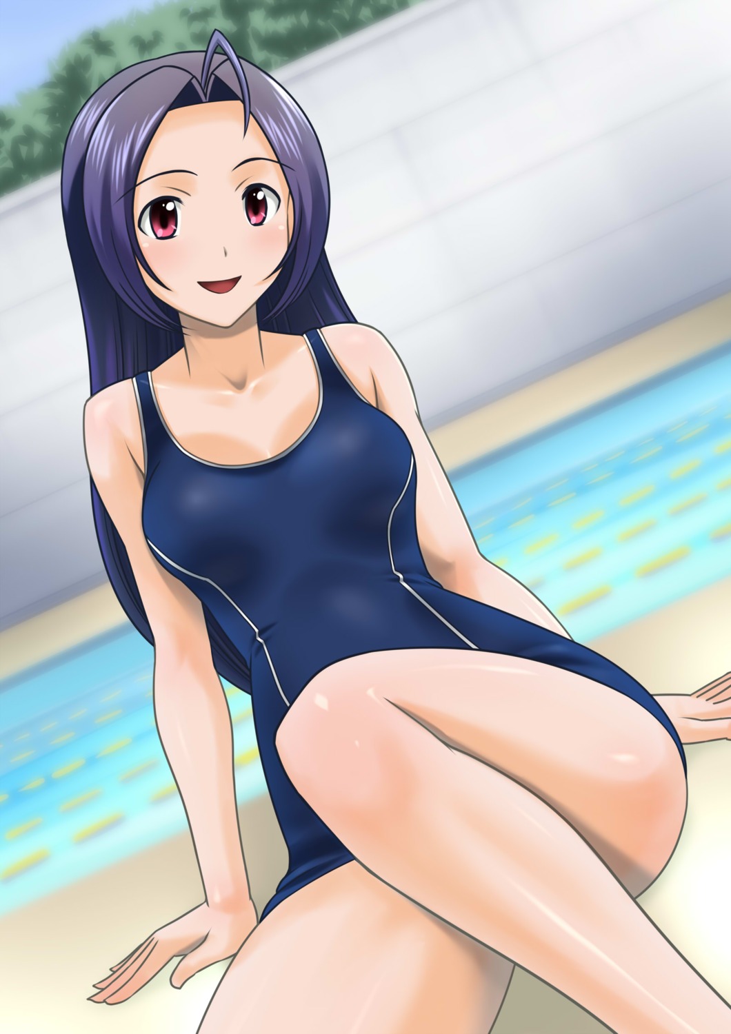 miura_azusa muuhi school_swimsuit swimsuits the_idolm@ster
