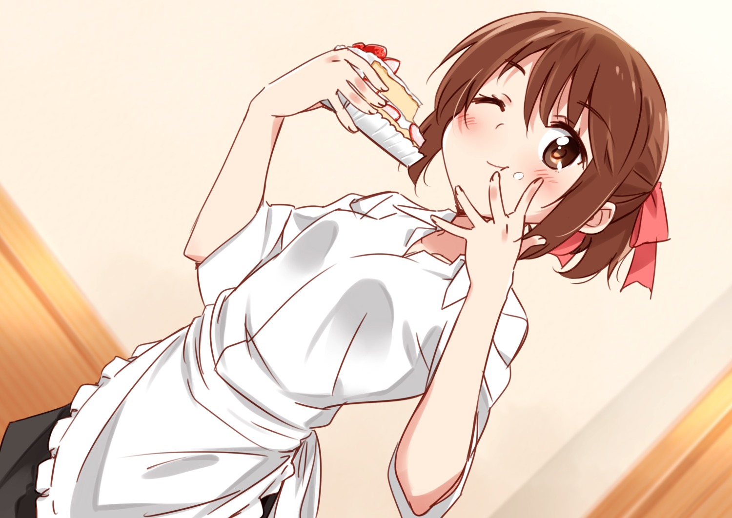 cream moso odagiri_futaba sansha_sanyou waitress