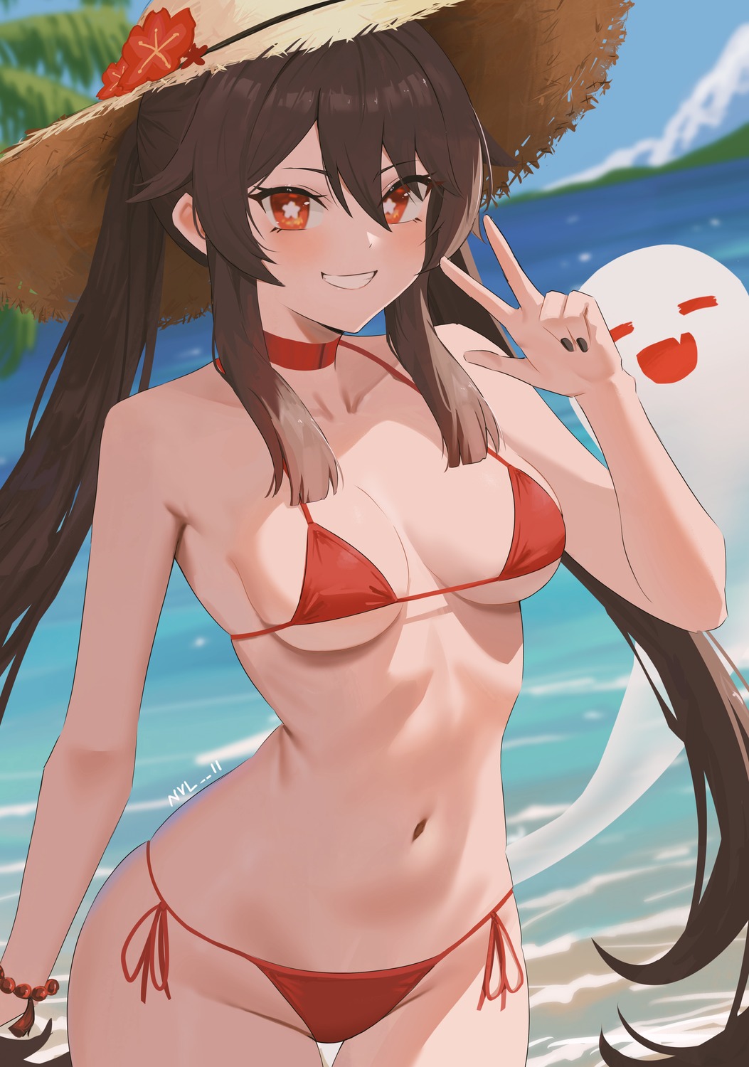 bikini genshin_impact hu_tao nvl swimsuits