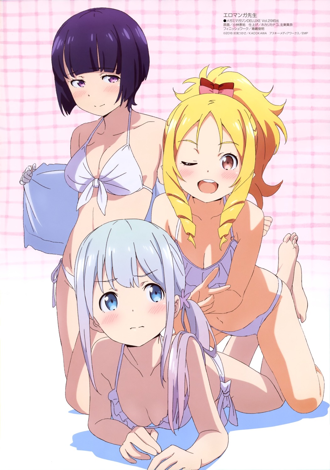 bikini cleavage eromanga-sensei feet izumi_sagiri kobayashi_keisuke pointy_ears senju_muramasa swimsuits yamada_elf