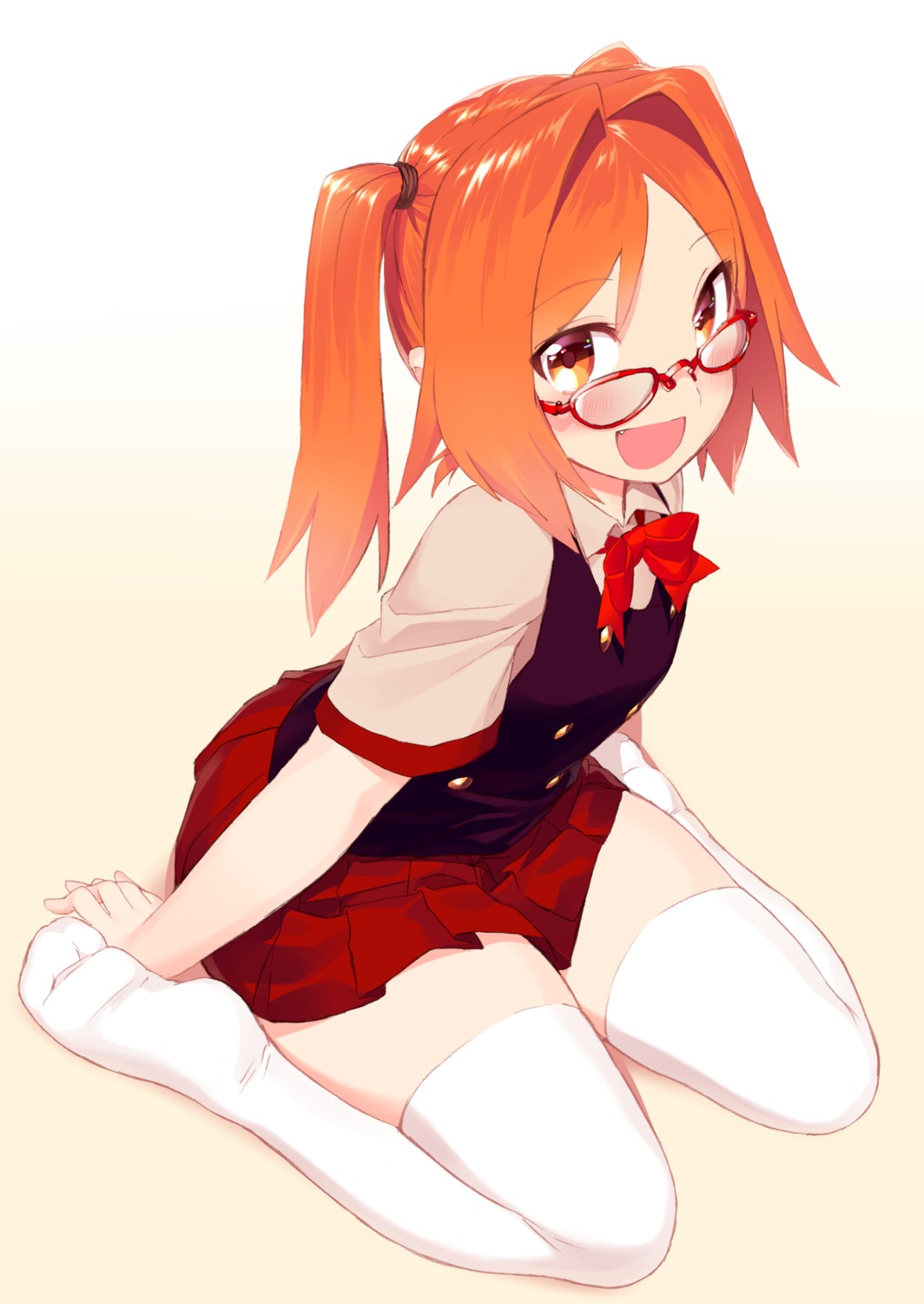 blew_andwhite megane seifuku thighhighs