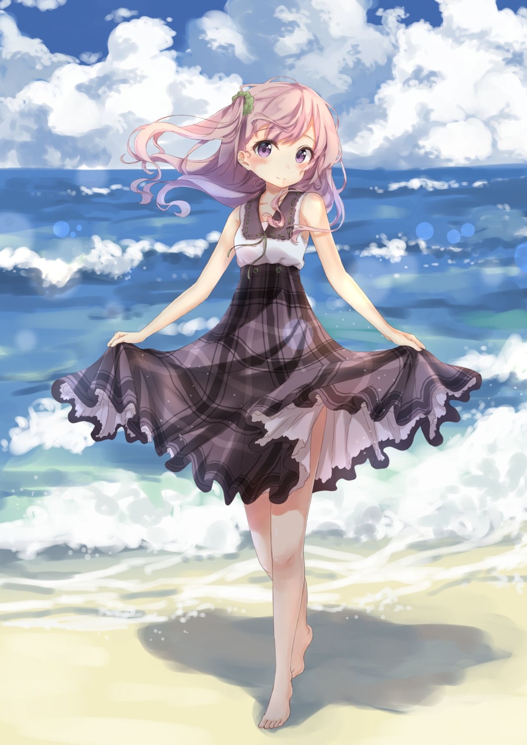 dress feet maka_neko skirt_lift