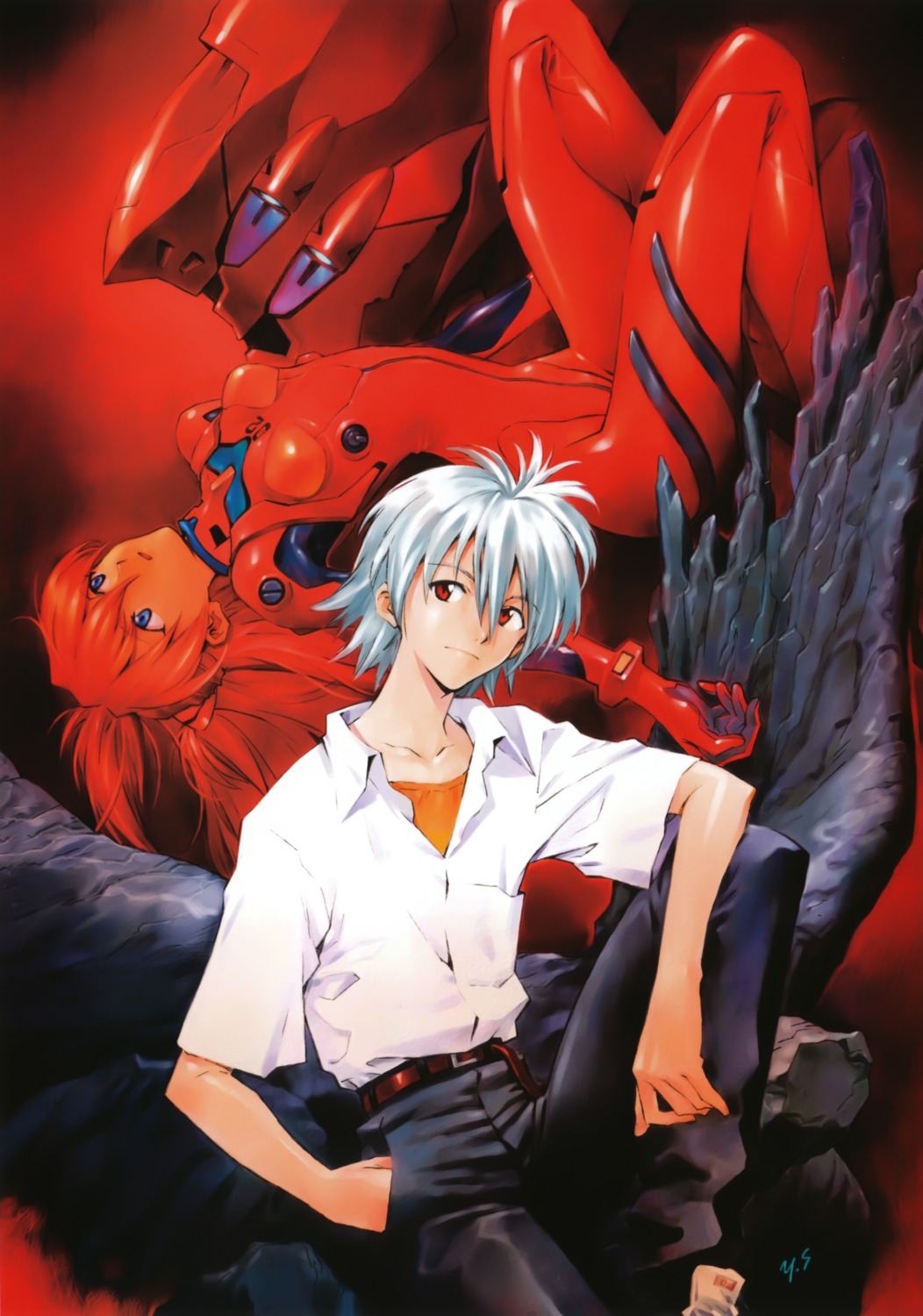 bodysuit eva_02 nagisa_kaworu neon_genesis_evangelion sadamoto_yoshiyuki screening souryuu_asuka_langley