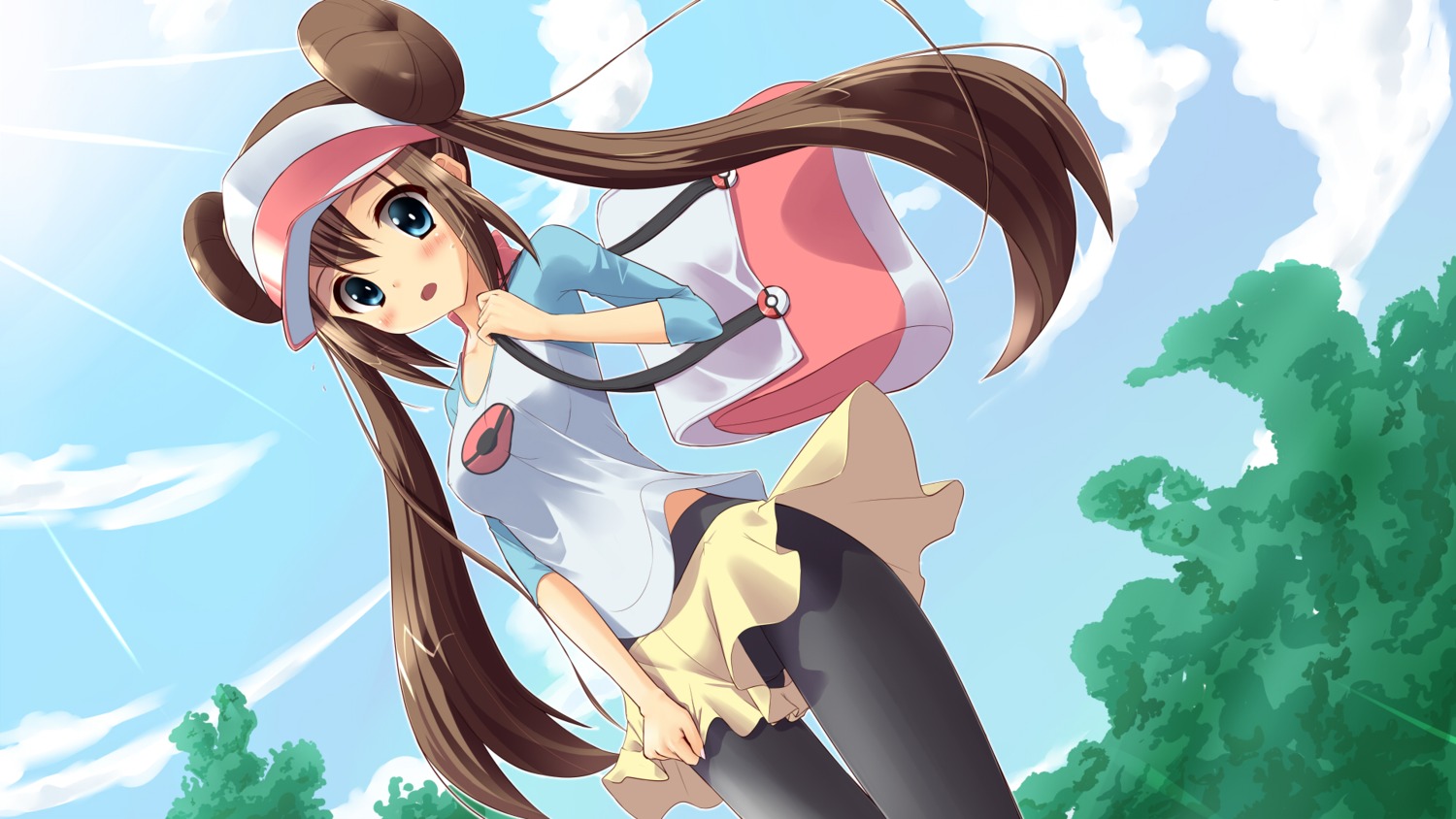 erect_nipples mei_(pokemon) pantyhose pokemon pokemon_b2w2 tenjou_ryuka wallpaper