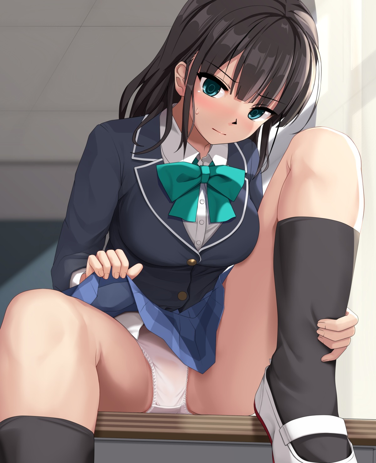 eto pantsu seifuku skirt_lift