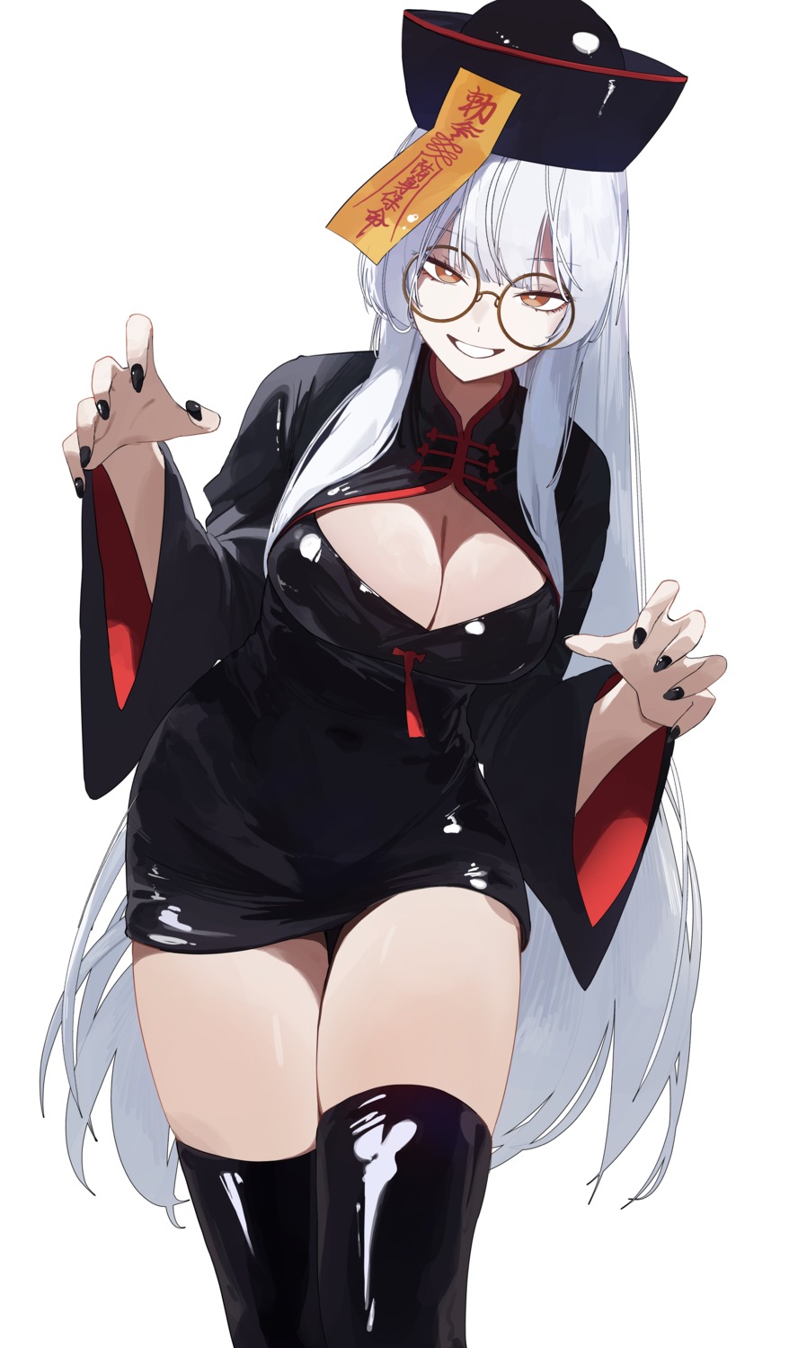 asian_clothes megane thighhighs ushiwaka