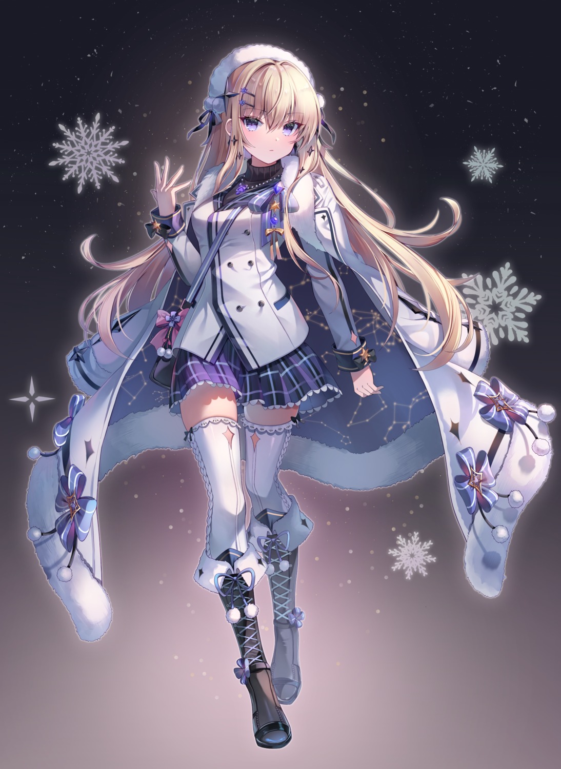 alchemy_stars bethlehem_(alchemy_stars) gin_(gin937) seifuku sweater thighhighs