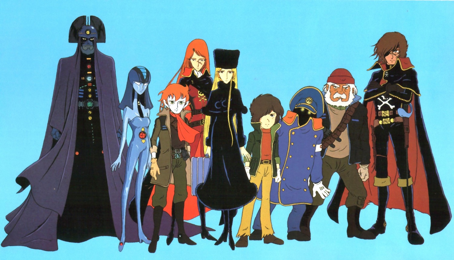 claire_(galaxy_express) conductor emeraldas galaxy_express_999 harlock hoshino_tetsuro maetel