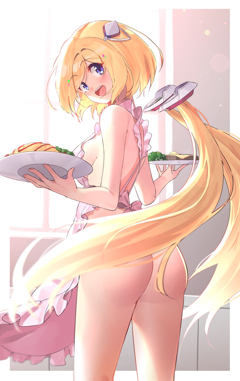 aki_rosenthal ass electriccross hololive naked_apron