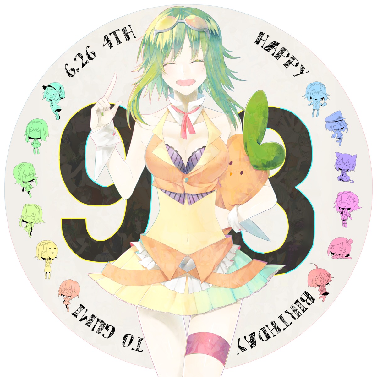 cleavage garter gumi pineapple vocaloid