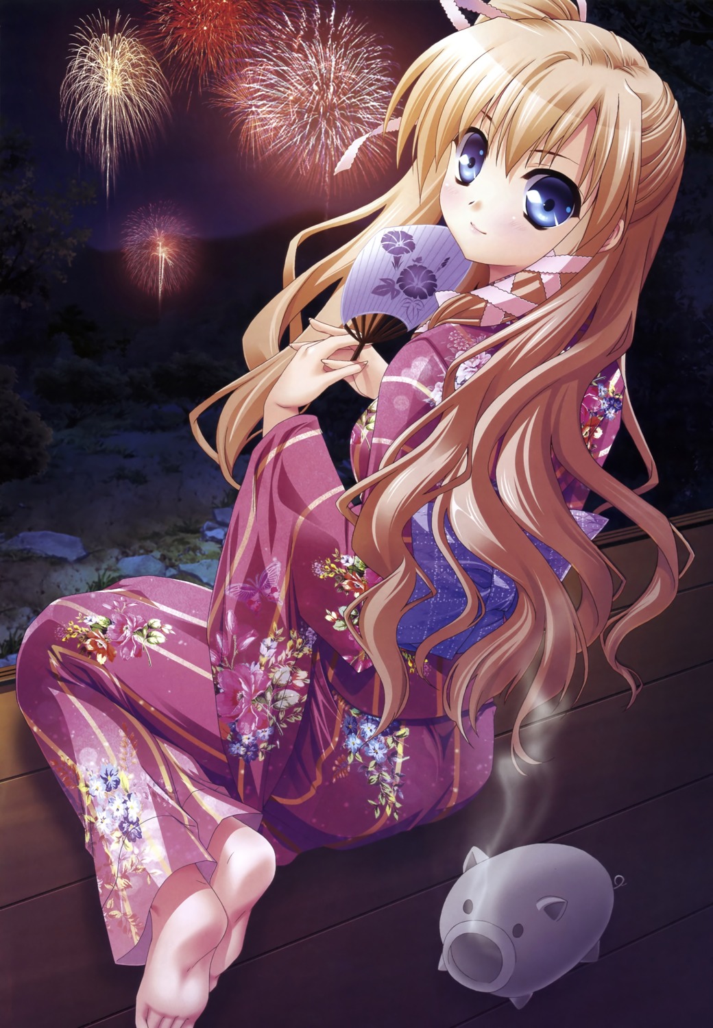 akashi_kokoro minase_lin orange_memories purple_software yukata