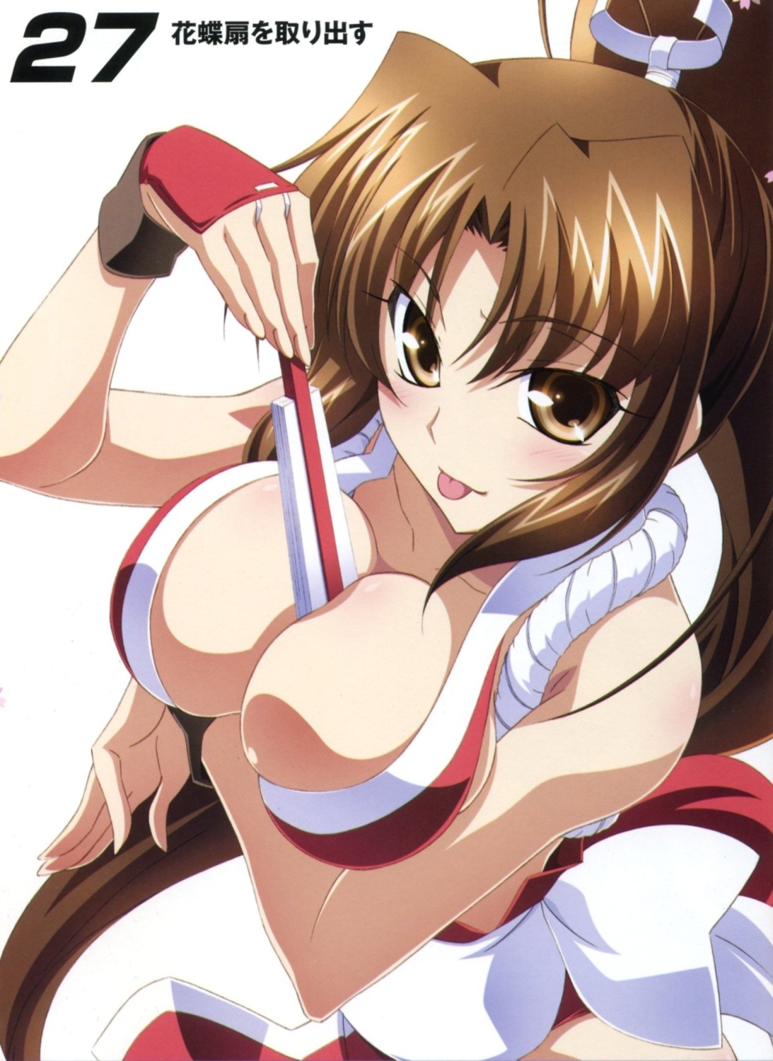 breast_hold cleavage izumi_mahiru king_of_fighters queen's_gate shiranui_mai snk