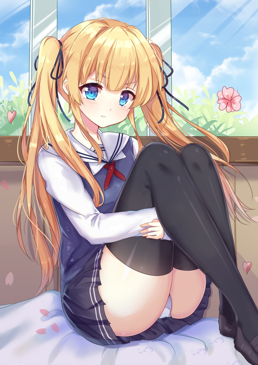 pantsu saenai_heroine_no_sodatekata sawamura_spencer_eriri seifuku shanguier thighhighs