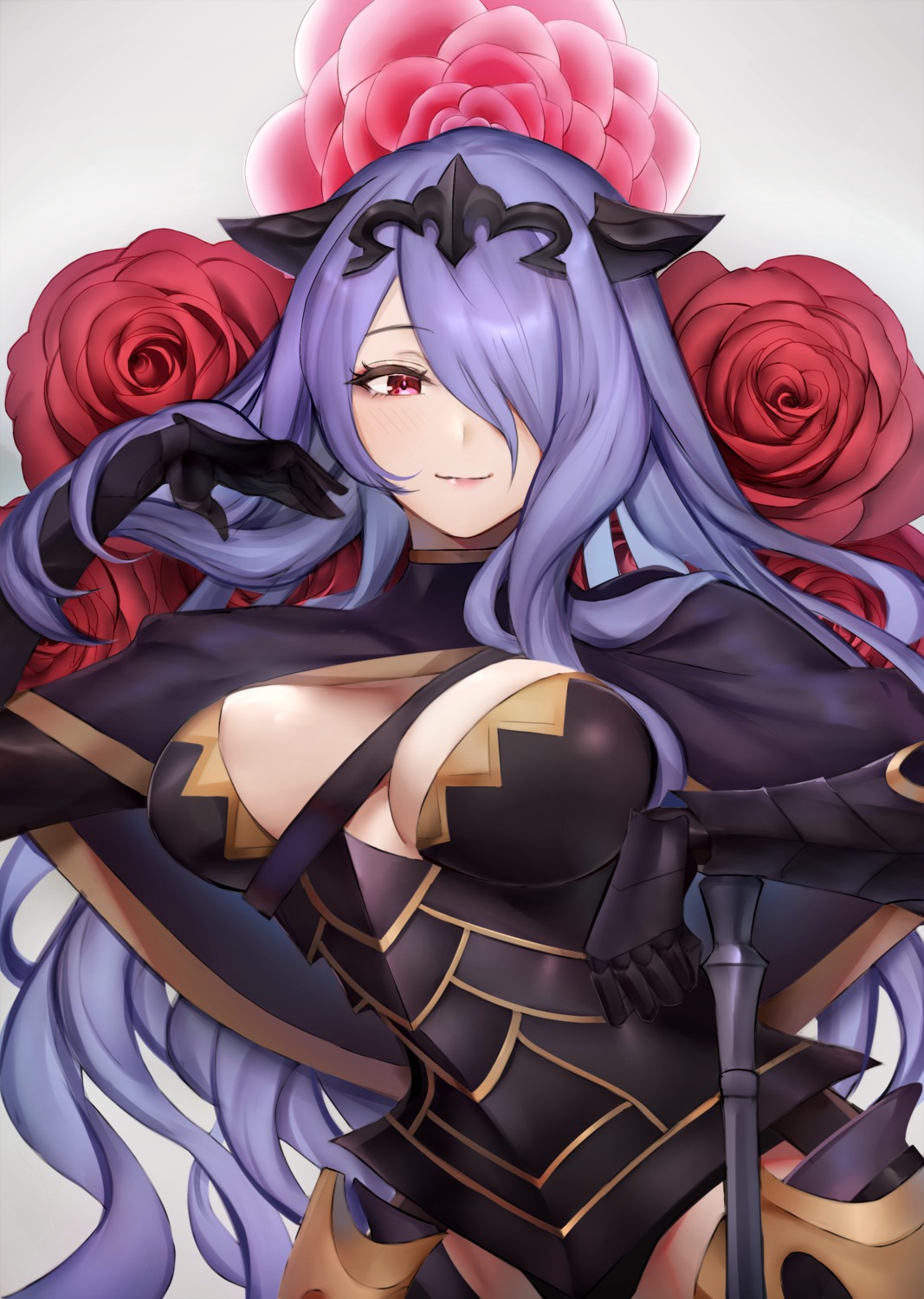 armor camilla cleavage fire_emblem fire_emblem_if horns yoru_(yowuyoru)