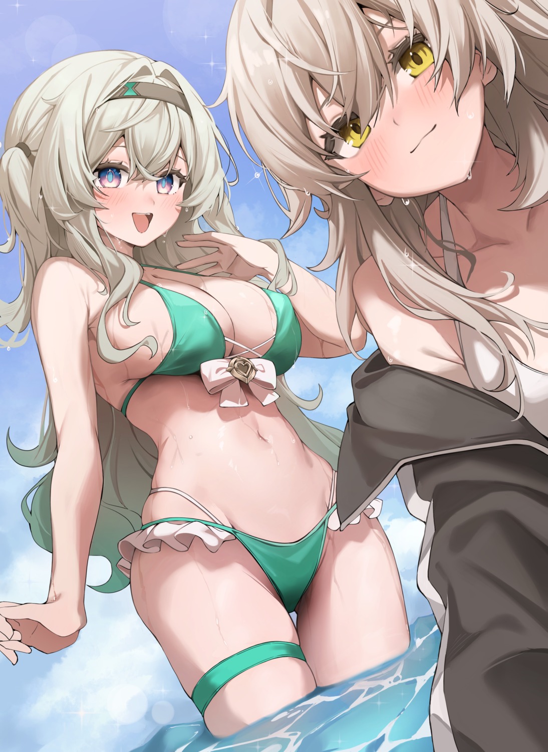 bikini firefly garter honkai:_star_rail kiro_(kirotayu) stelle swimsuits wet