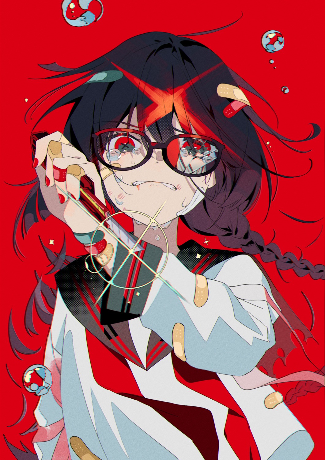 bandaid megane seifuku tagme weapon