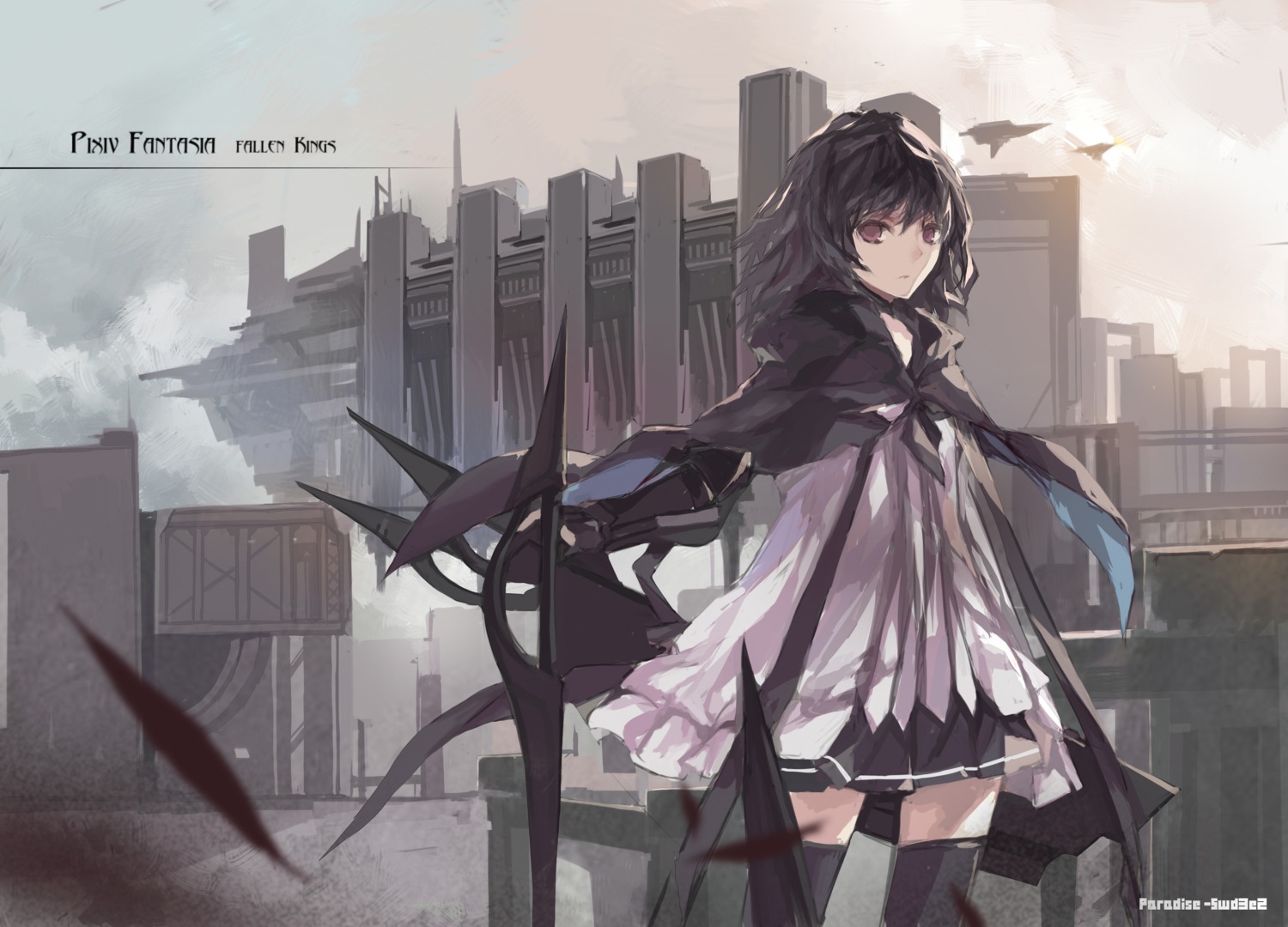 pixiv_fantasia pixiv_fantasia_fallen_kings swd3e2 sword thighhighs