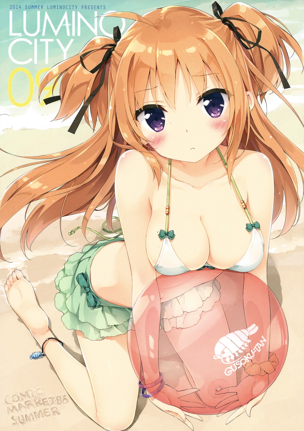 bikini cleavage feet kani_biimu swimsuits tachibana_karen_(peco)