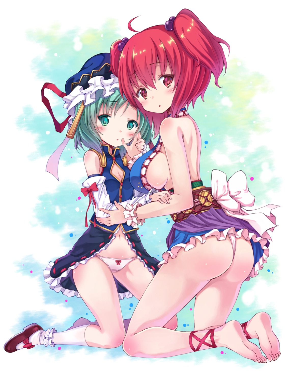 ass nean onozuka_komachi pantsu shikieiki_yamaxanadu thighhighs thong touhou