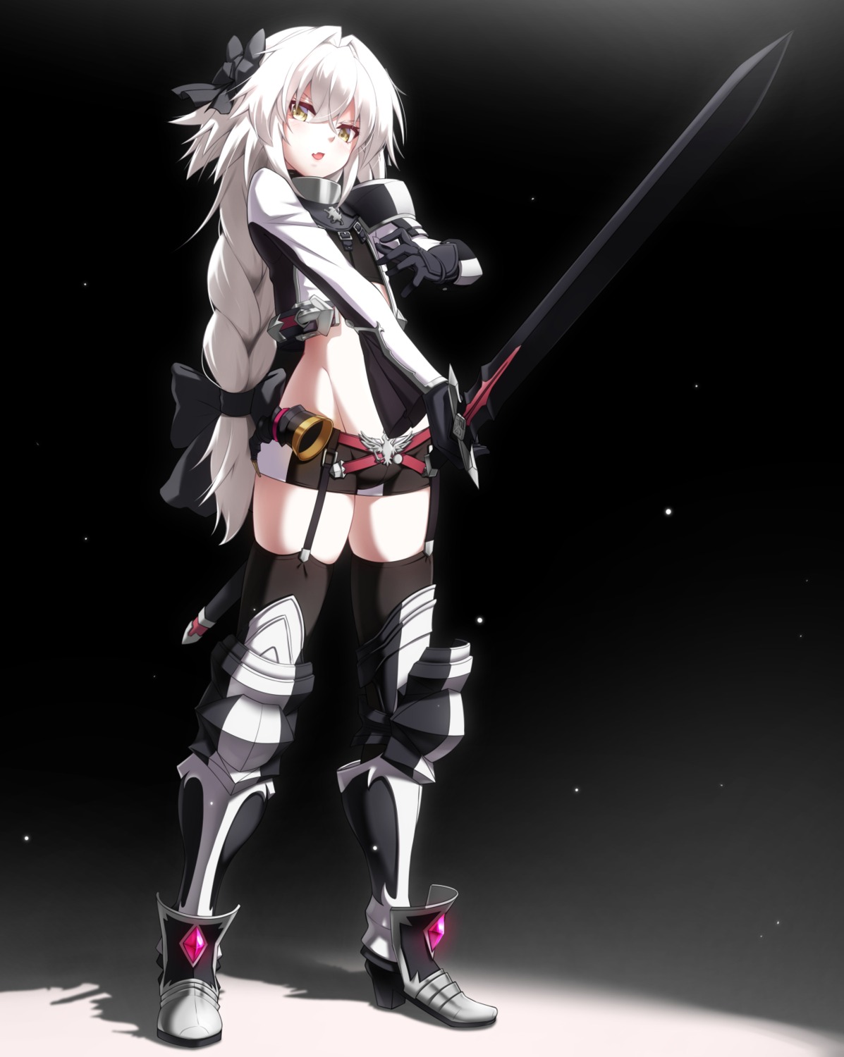 armor astolfo_(fate) astolfo_alter_(fate) fate/grand_order heels stockings sword takatun23 thighhighs trap