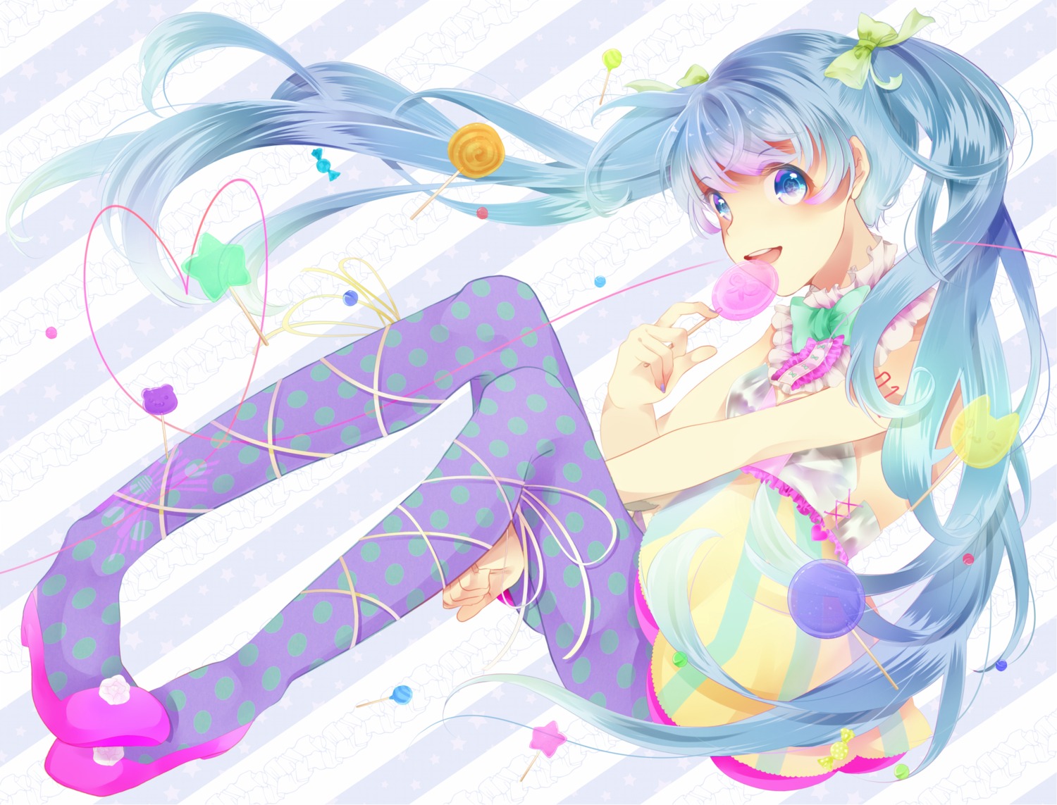 hatsune_miku lolita_fashion pantyhose vocaloid