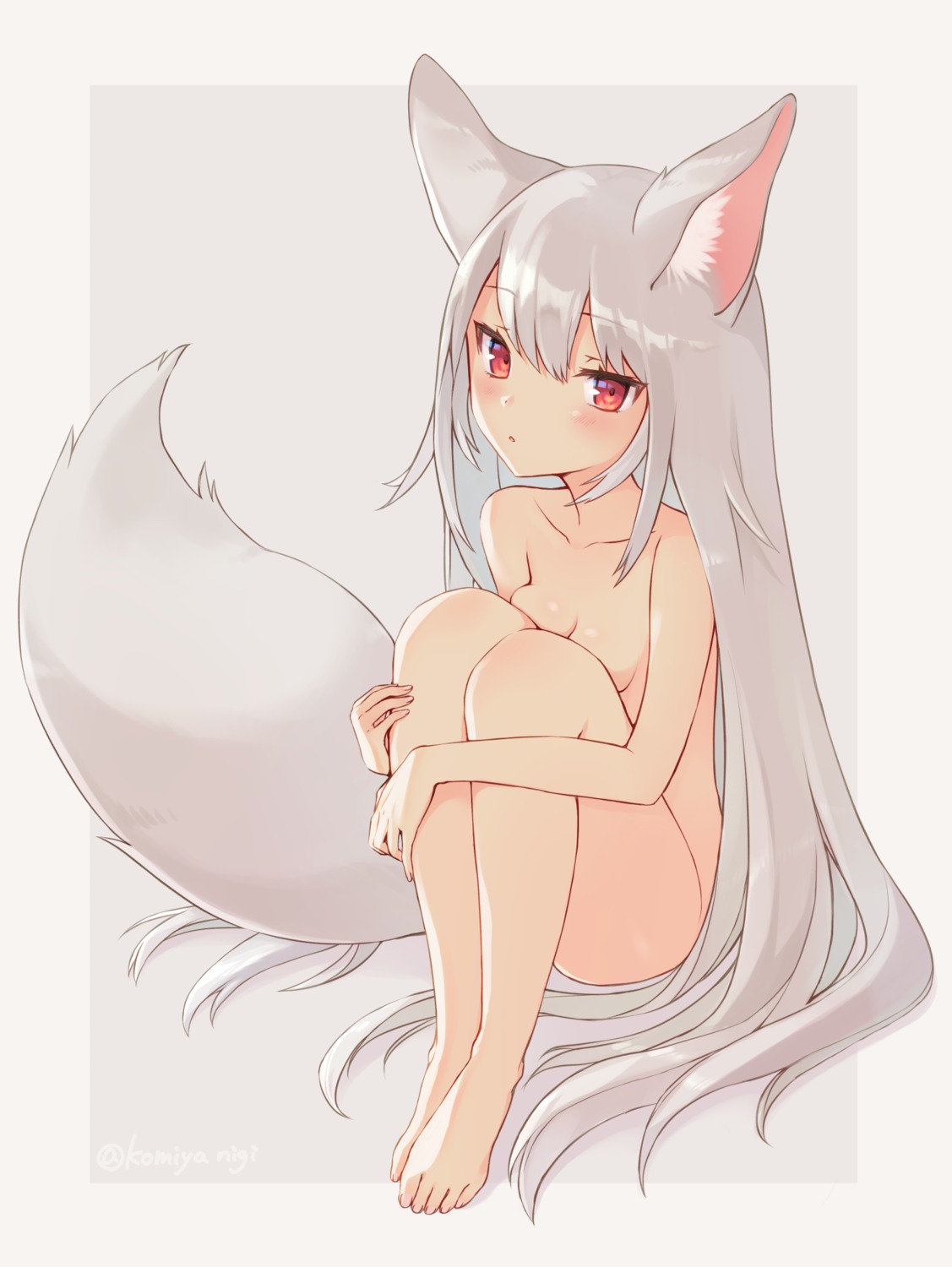 animal_ears feet kitsune komiya_nigi naked tail