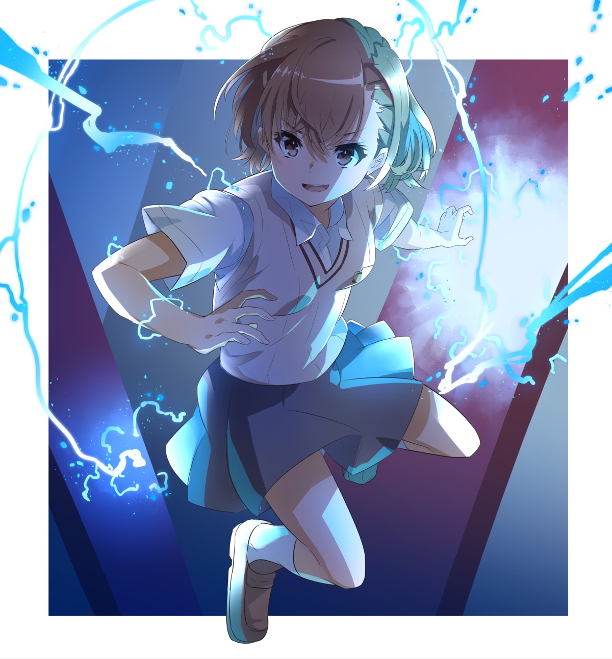 hatsuga_(dmaigmai) misaka_mikoto seifuku sweater to_aru_kagaku_no_railgun to_aru_majutsu_no_index