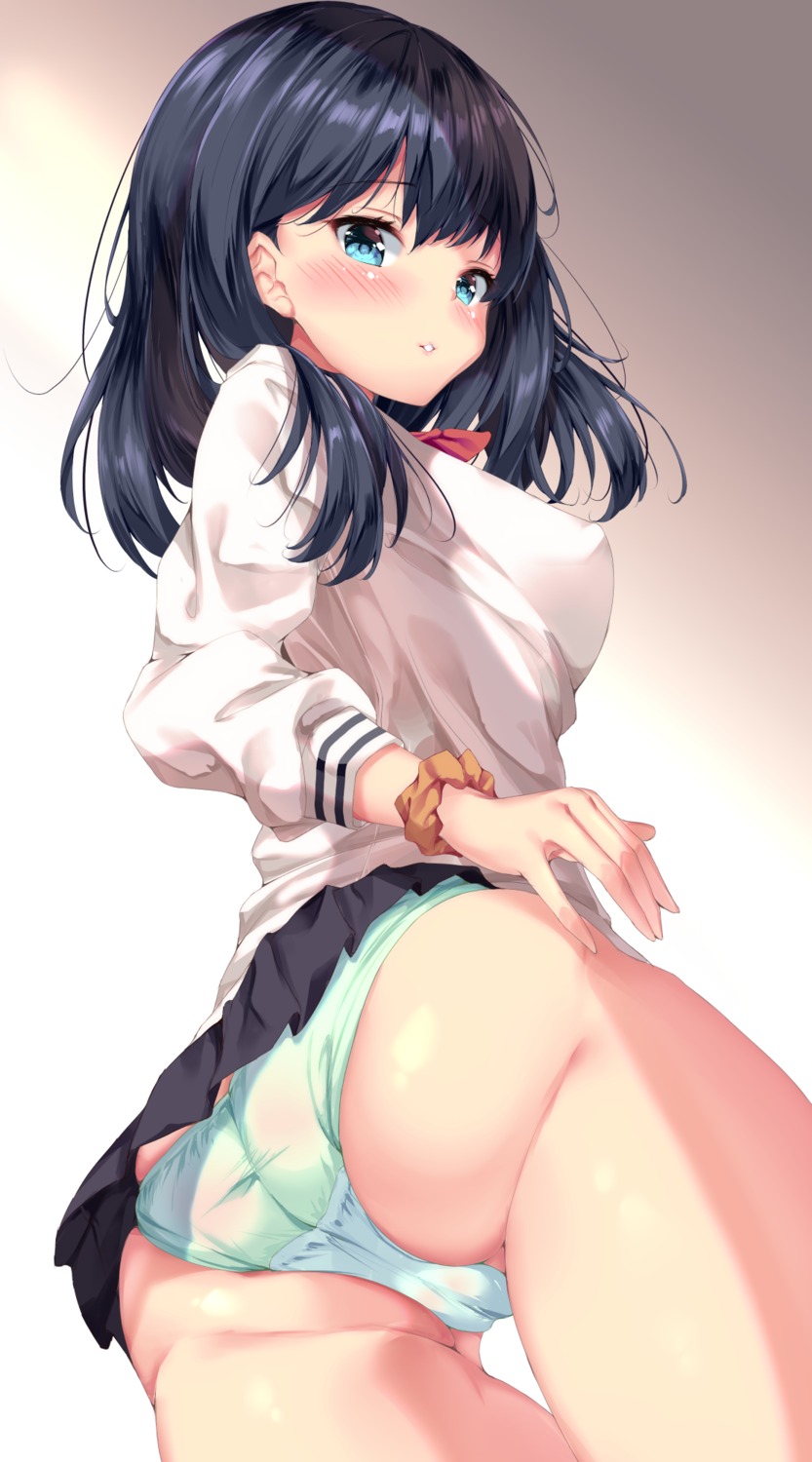 ass cameltoe fukuda_shuushi pantsu seifuku skirt_lift ssss.gridman sweater takarada_rikka