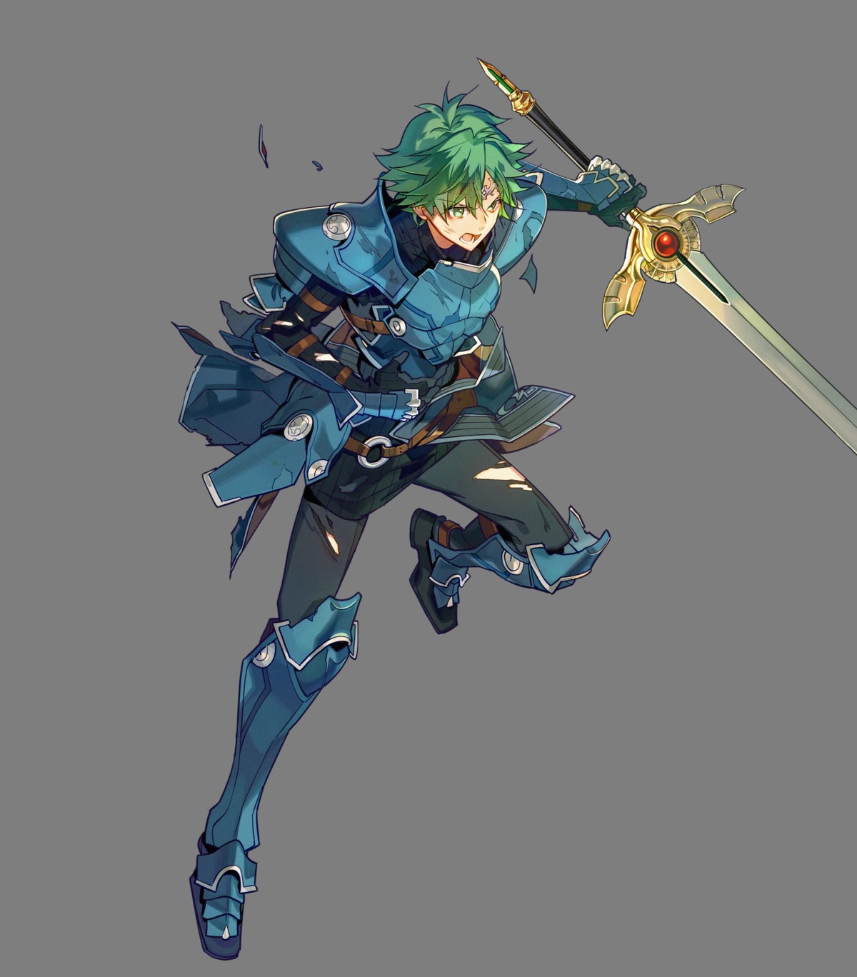 alm_(fire_emblem) arai_teruko armor fire_emblem fire_emblem_echoes fire_emblem_heroes nintendo sword torn_clothes transparent_png