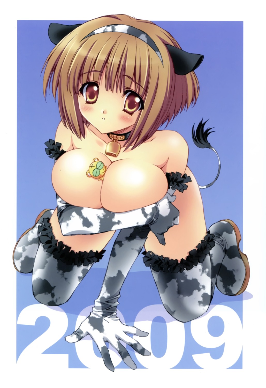 animal_ears breast_hold carnelian cleavage naked tail thighhighs