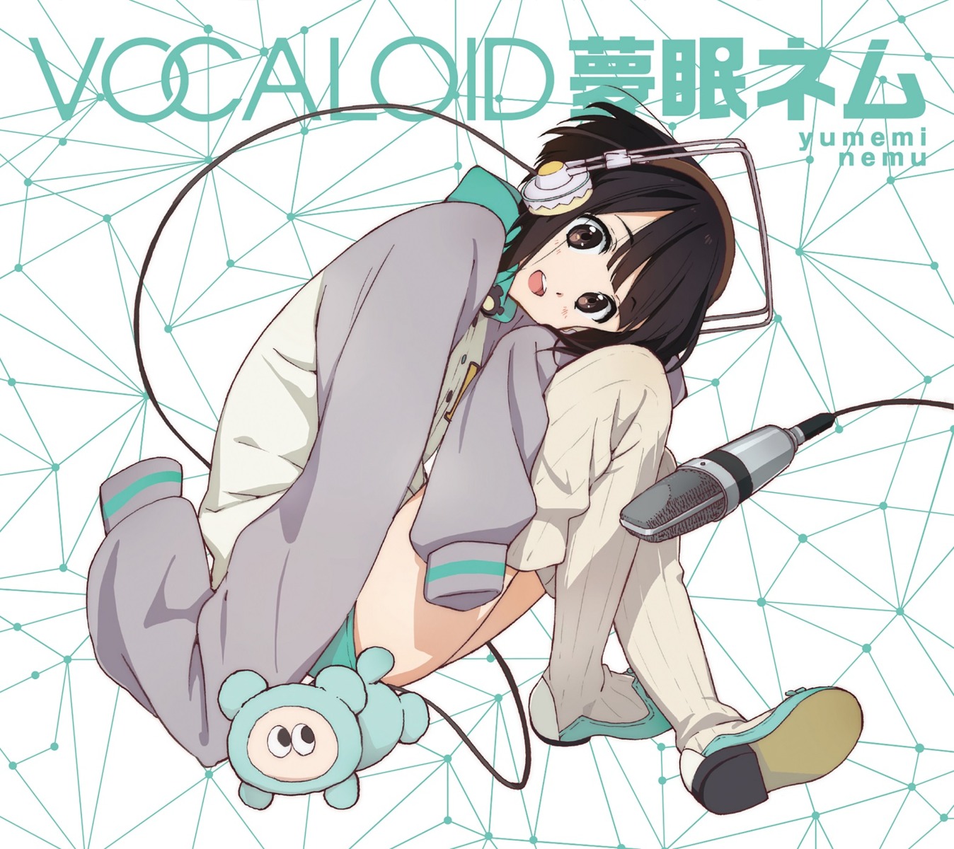 disc_cover headphones horiguchi_yukiko thighhighs vocaloid yumemi_nemu