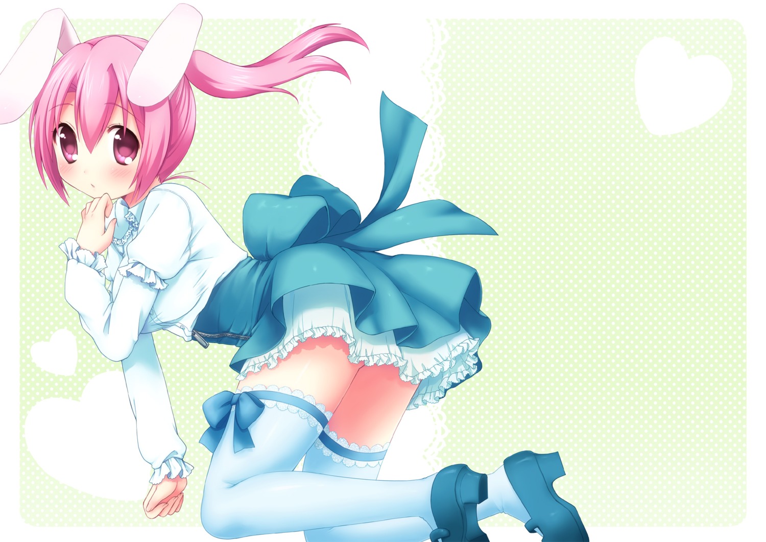 animal_ears bunny_ears thighhighs usashiro_mani