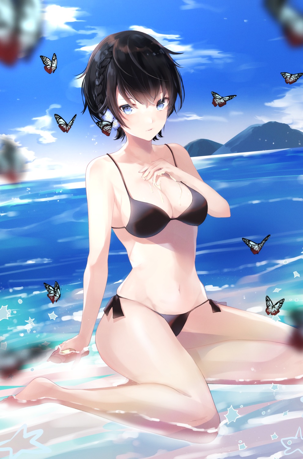 bikini cleavage sakippo_(sakippo0) swimsuits wet