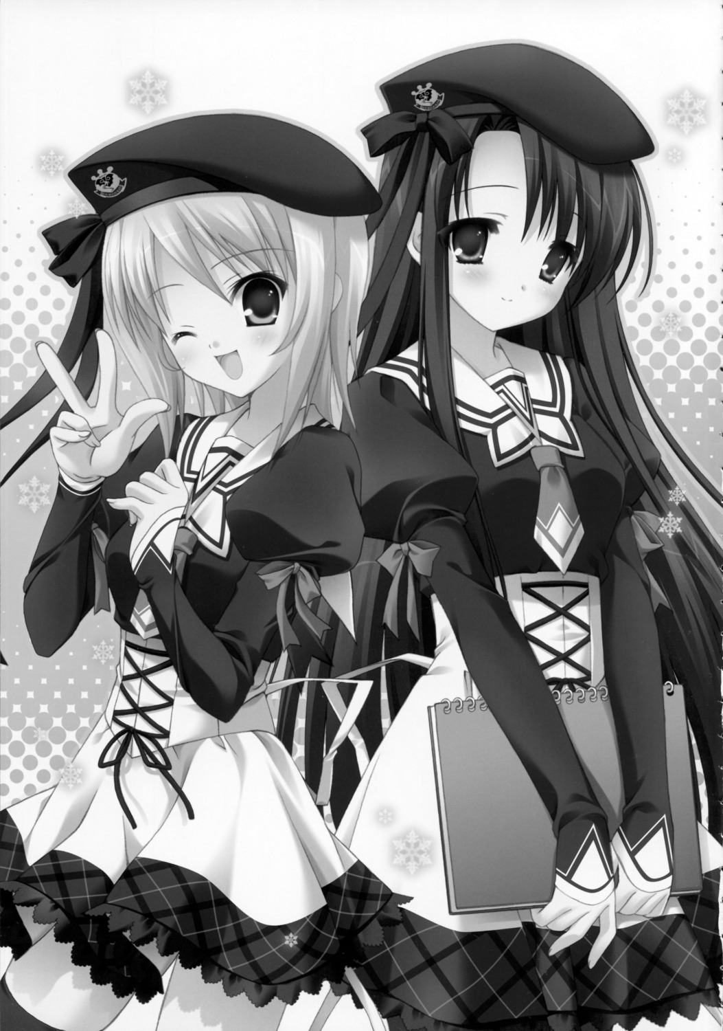 11eyes lass monochrome narumi_yuu natsuki_kaori ozawa_yuu seifuku tachibana_kukuri