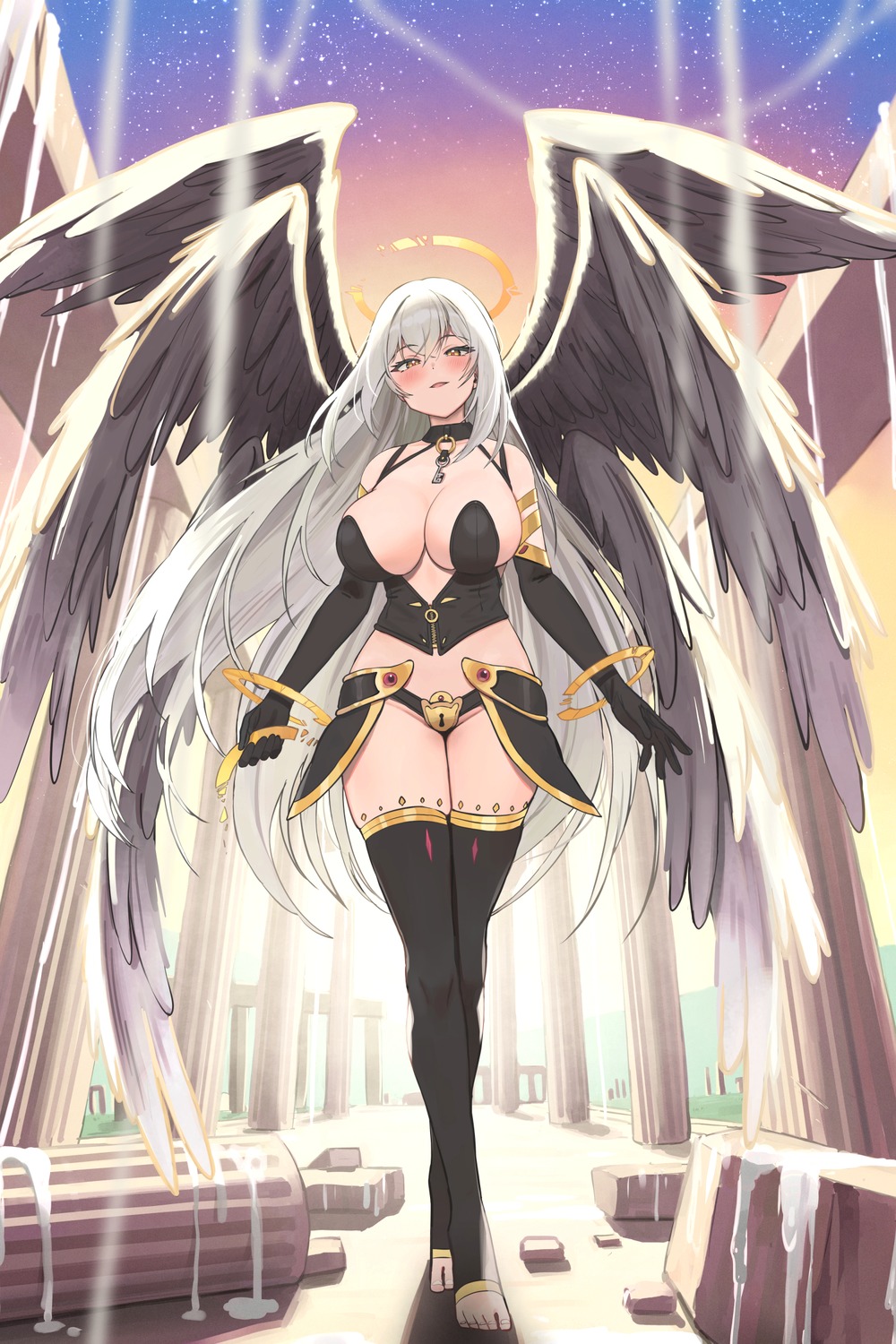 angel electriccross thighhighs wings