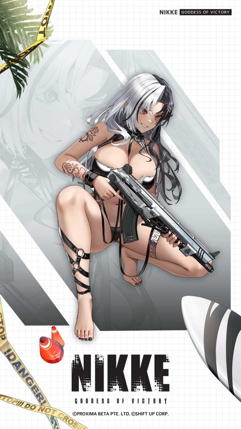 bikini garter goddess_of_victory:_nikke gun rosanna_(nikke) swimsuits tagme tattoo