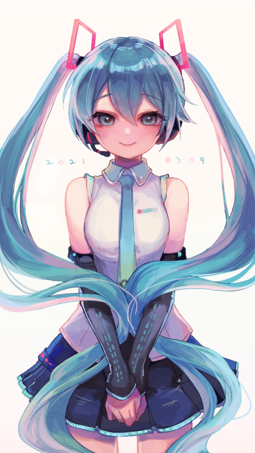 garan_co hatsune_miku headphones vocaloid