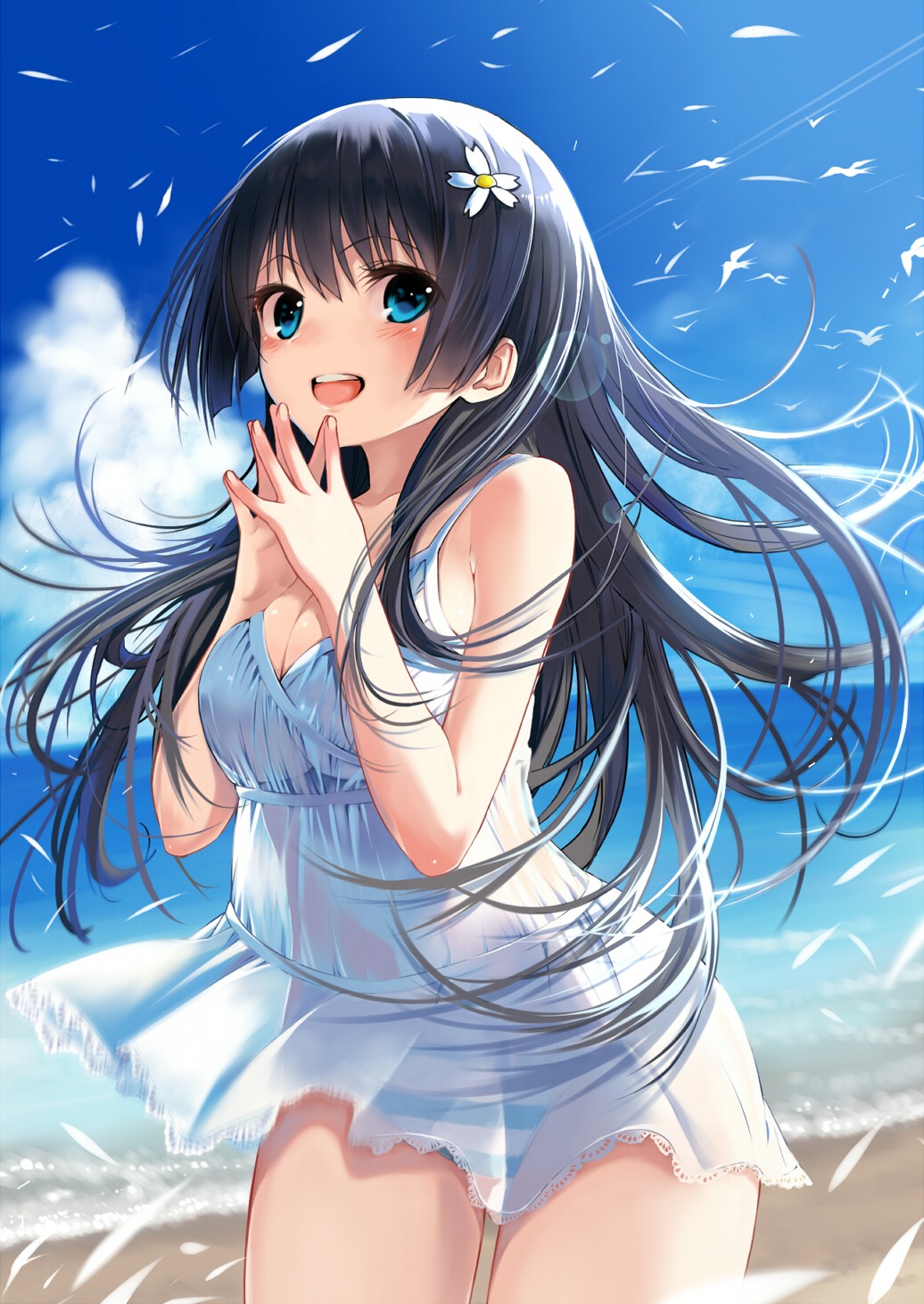 dress kawakami_masaki pantsu saten_ruiko see_through shimapan to_aru_kagaku_no_railgun to_aru_majutsu_no_index