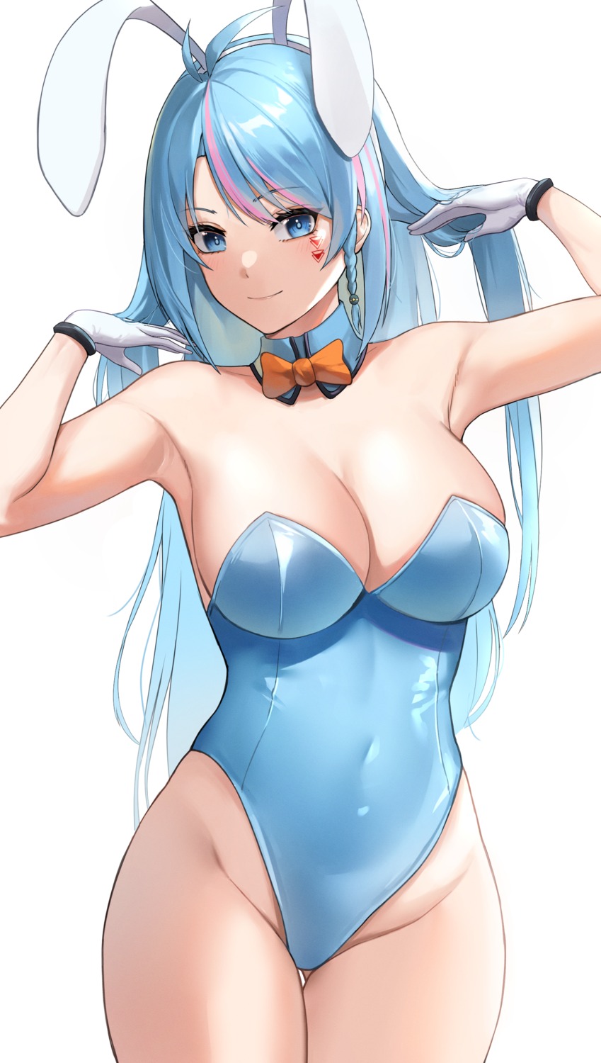 animal_ears bunny_ears bunny_girl dobure18 no_bra tattoo