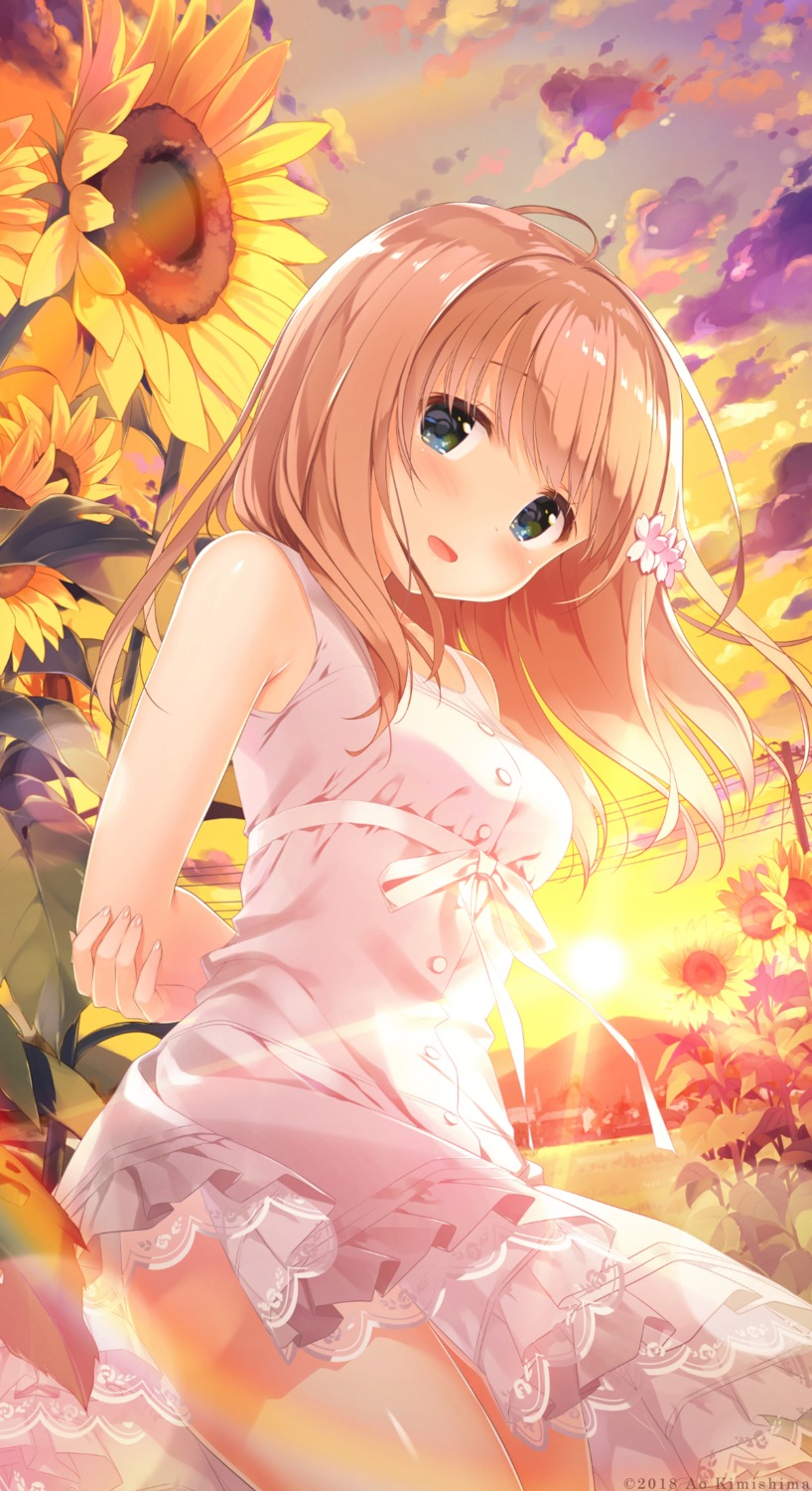 dress kimishima_ao momoi_saki see_through summer_dress