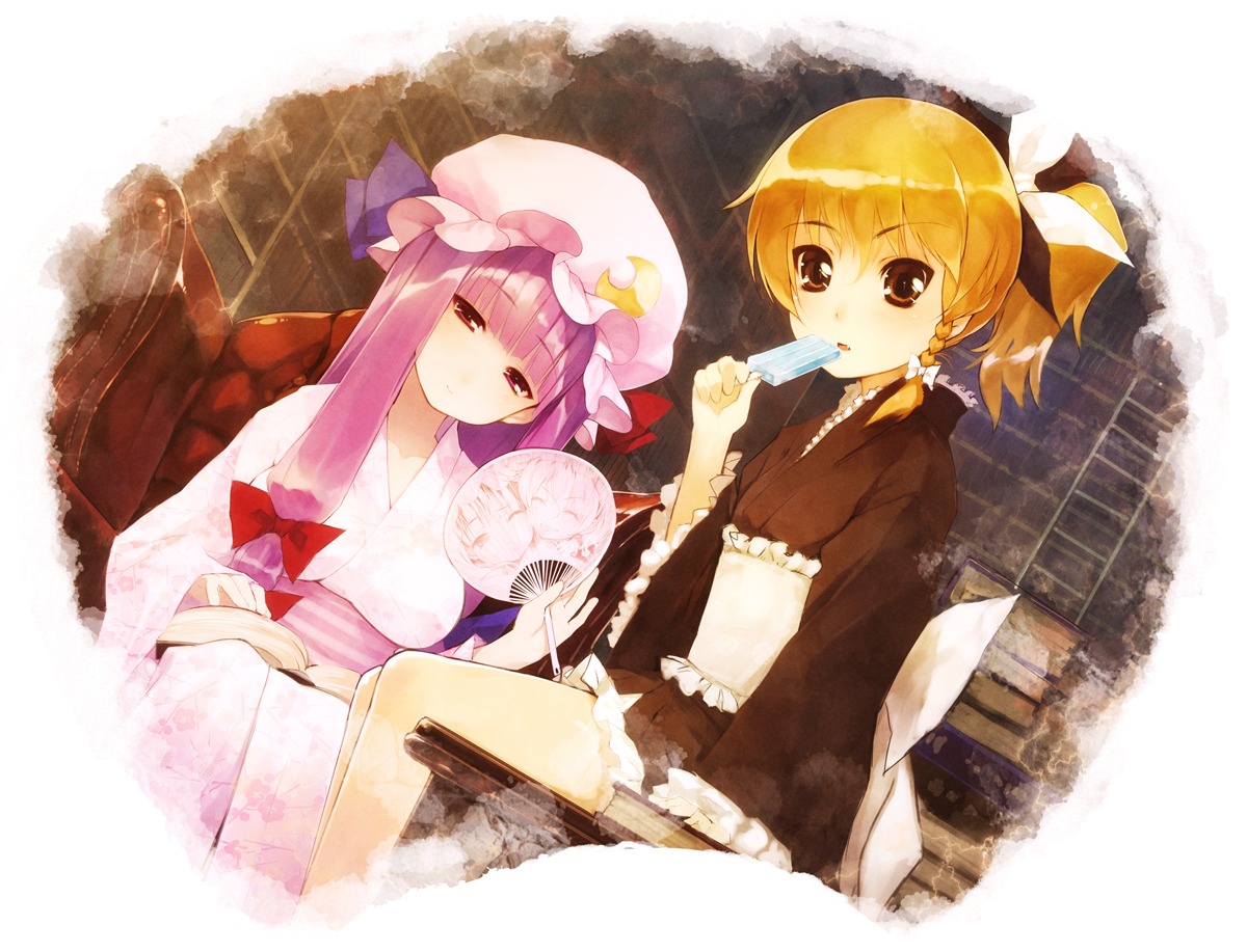 kirisame_marisa patchouli_knowledge purupurusan touhou